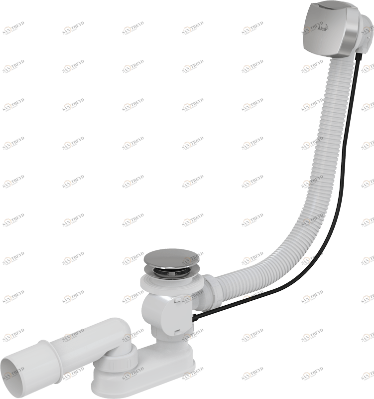 Сифон для ванны автомат комплект, хром ALCAPLAST A51CRM