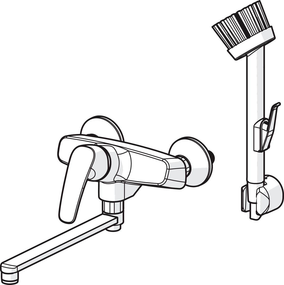 Oras 1077X Смеситель для хозяйственного помещения 1077X Safira Хром  - Вид №2