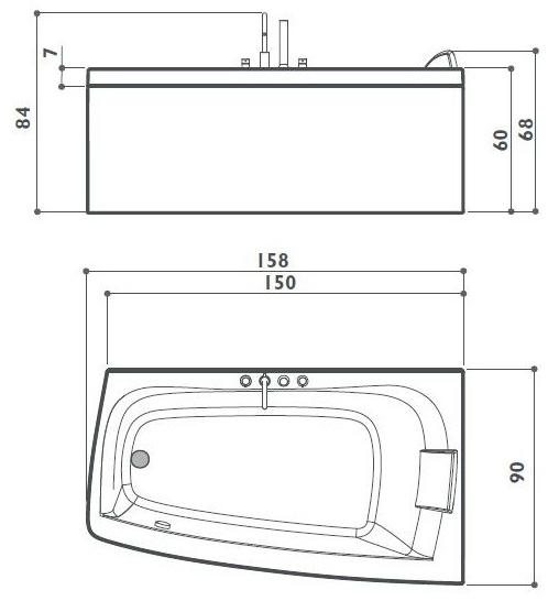 Jacuzzi® Асимметричная ванна sun-id-1346757 - Вид №1