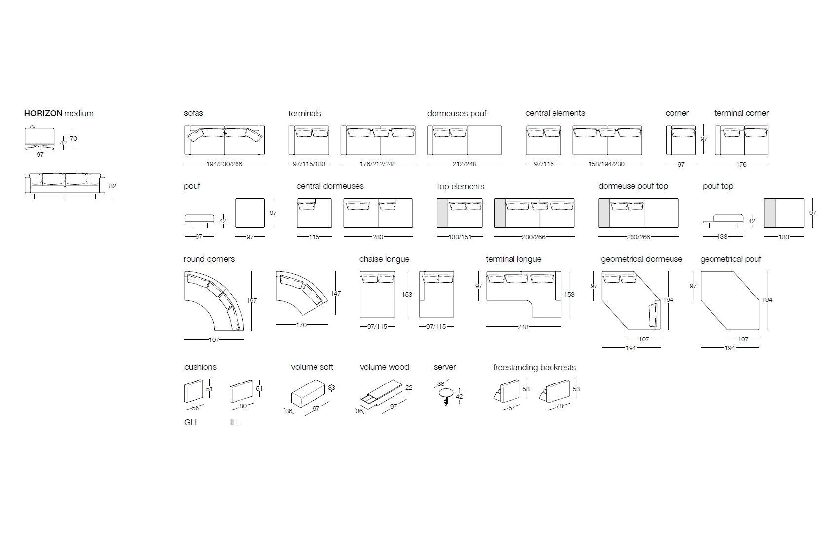 Модульный угловой диван из ткани Frigerio HORIZON ARCH-00099052 - Вид №6