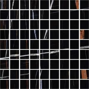 Мозаика K-1004/CR/m01 Marble Trend NERO DORATO 30х30