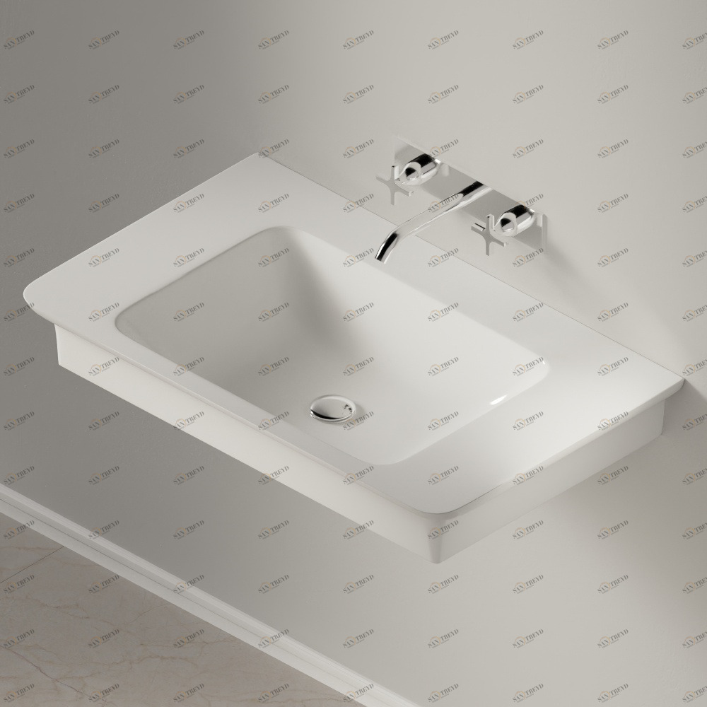 ACER10700RAA Подвесная раковина настенная прямоугольная Agape  белая 