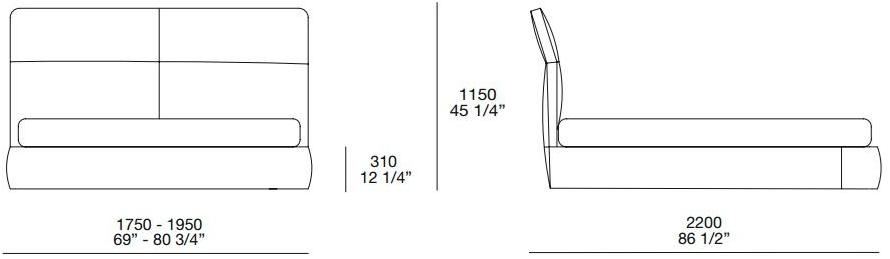 Poliform Кровать двуспальная с обивкой sun-id-1446076 - Вид №5
