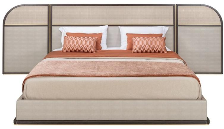 FRATO Кожаная кровать King size с высоким изголовьем Kent sun-id-1416266 - Вид №1