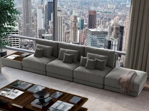 Febal Casa Модульный тканевый диван с полкой для журналов Softcase