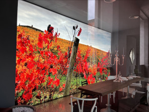 Печатная ткань с подсветкой стены с алюминиевой рамой