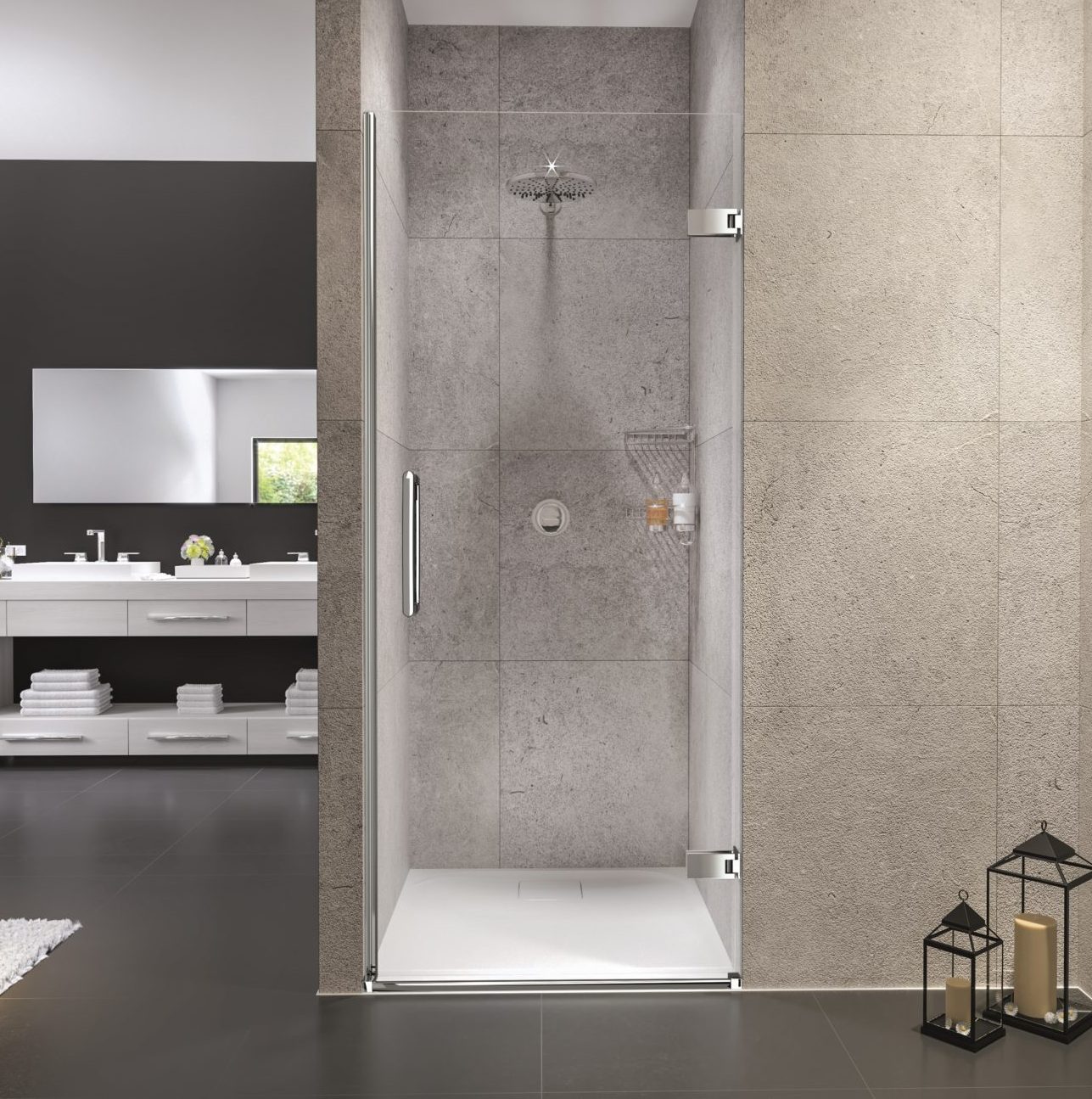 Дверь в нишу GHE775H Merlyn Arysto Хромированный 