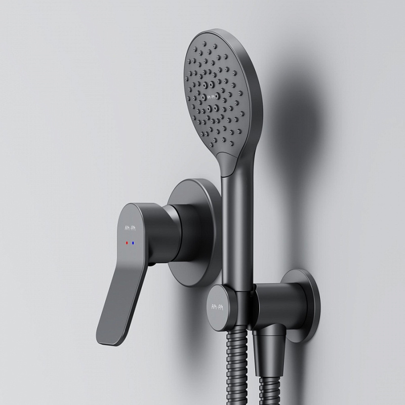 FB85A2H022 набор: см-ль д/душа душевой набор ( ручн.душ 120 мм 3 режима) шланговое присоед AM.PM X-Joy  - Вид №4