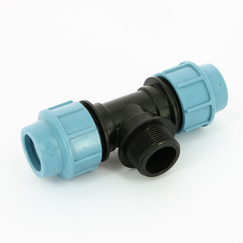 Тройник обжим-Н для труб ПНД UNIDELTA 32х1" 1010032005 - Вид №1