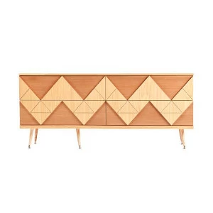 Комод с деревянными ножками и 4 ящиками светло-бежевый Granny Woo WOODI  00-3965940 Бежевый;дуб сонома