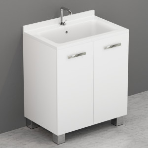 9164k3 Aquadom мебель в комплекте с умывальником 75x50 с сифоном 75 см цвет Белый бархат Kerasan Aquadom Италия