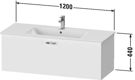 XB603305353 XBase Тумбочка подвесная Каштан темный, декор Duravit  - Вид №1