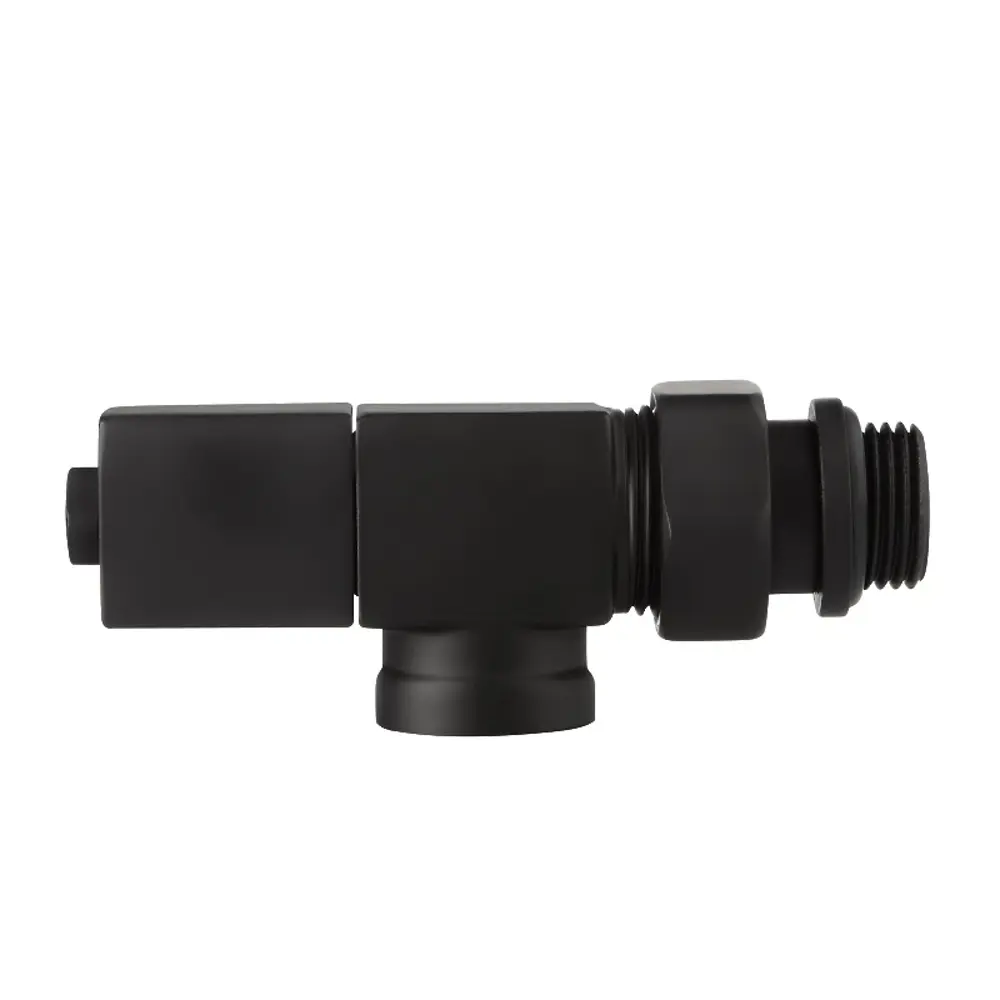 Набор вентилей для радиатора Royal Thermo Cube 1/2" осевой цвет черный STLM-2206041 - Вид №9