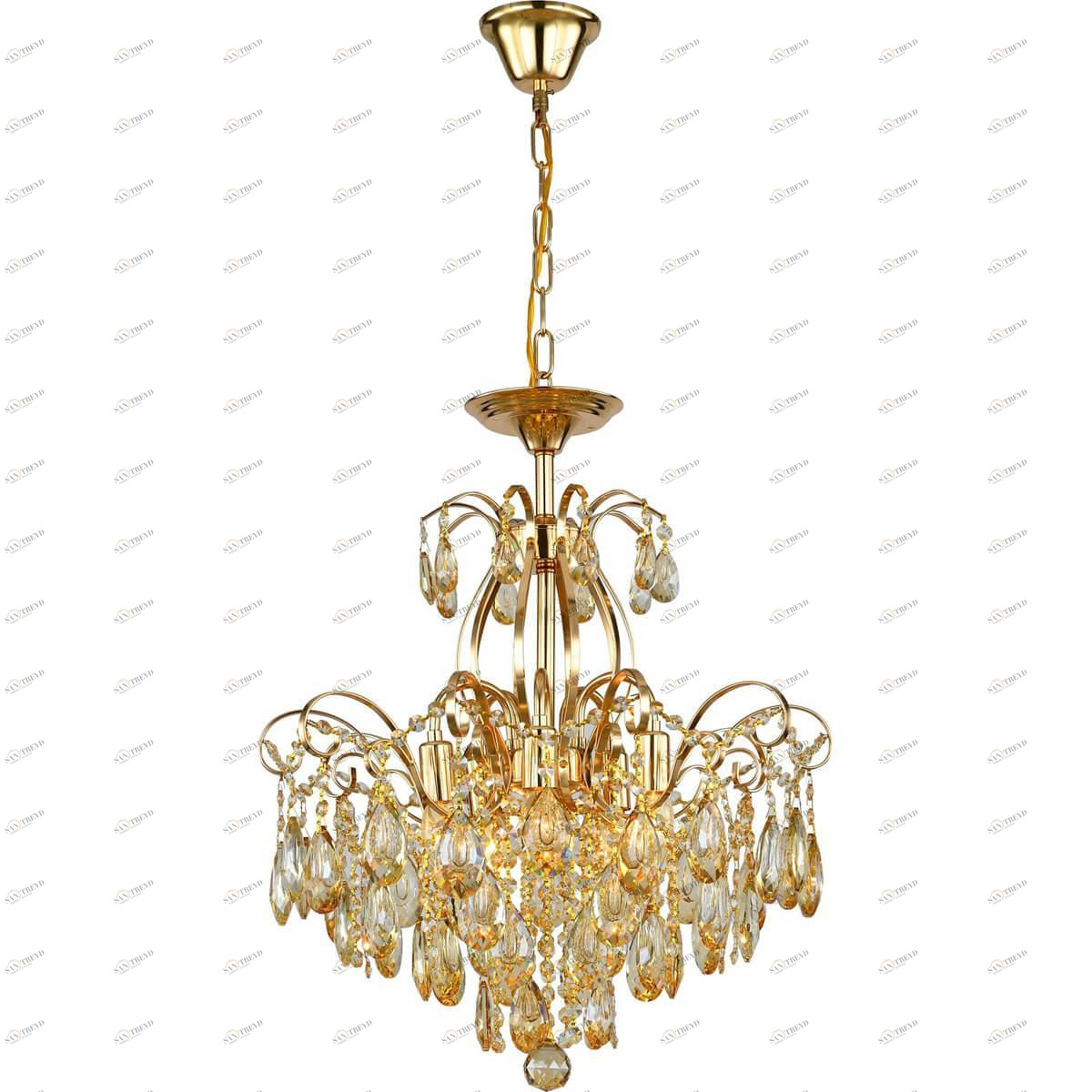 Подвесная люстра Stilfort Berta 1038/03/05P STILFORT ДИЗАЙНЕРСКИЕ, BERTA 00-3888487 Золото;прозрачный 