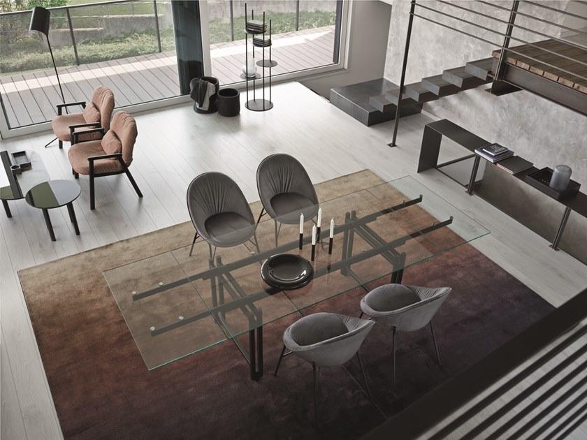 Calligaris Раздвижной прямоугольный стеклянный стол  Cs4119-r 180  - Вид №2