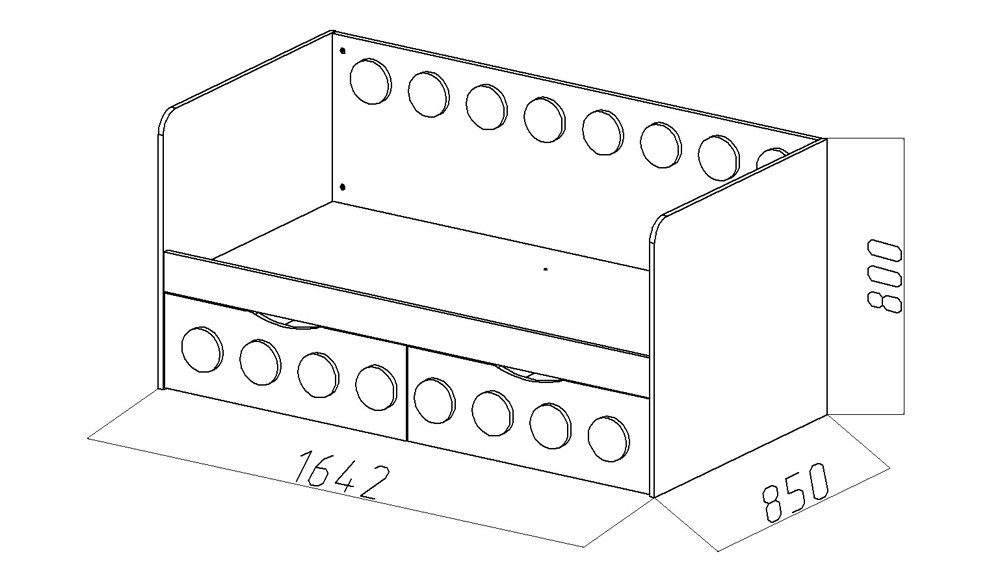 Детский диван-кровать с 2 ящиками "Бэтмен" МАНДАРИН ЛЕГОЛЕНД 178721 Серый Santreyd  - Вид №3