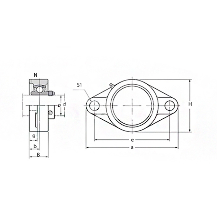 IS1924 Корпус подшипника FL208 (пластик) ISKRA  - Вид №1