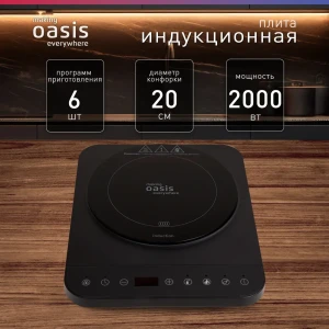 92003683 Кухонная плита Making oasis everywhere РI-BK3S 27 см 1 конфорка цвет черный STLM-1420165