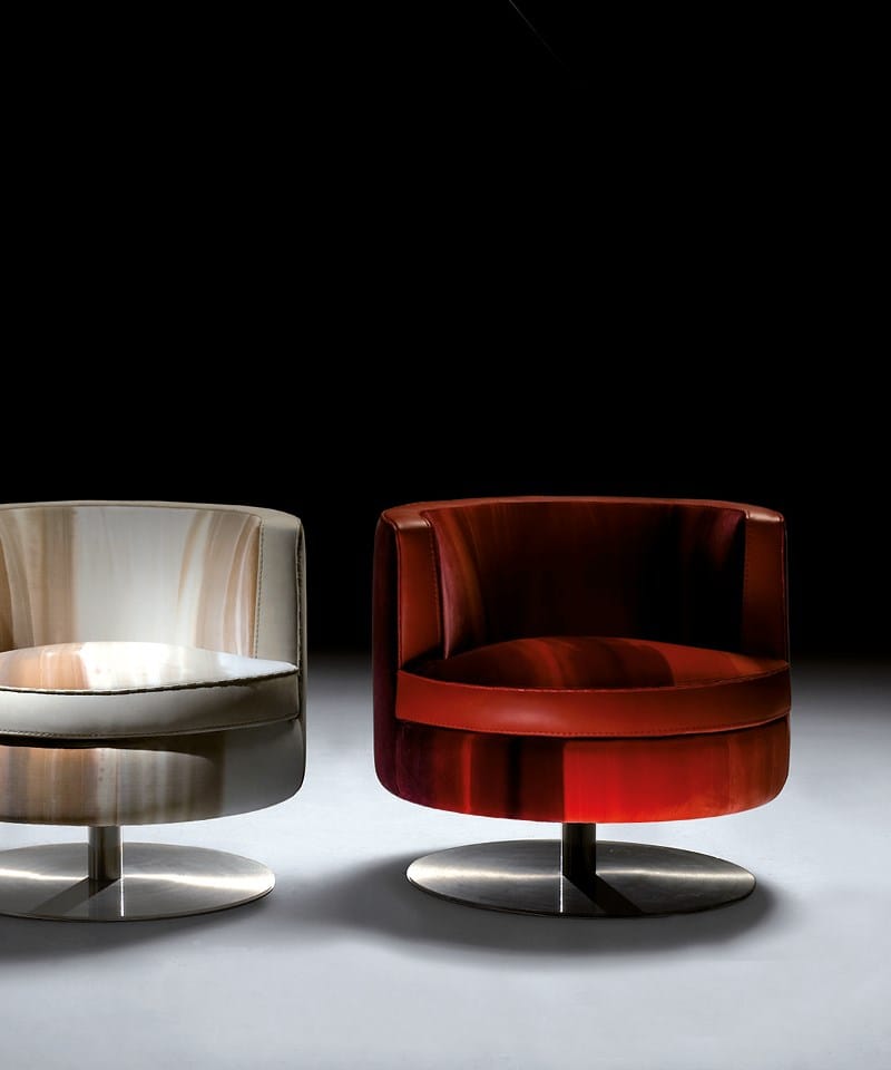 Бархатное вращающееся кресло Borzalino фрисби ARCH-00061140 - Вид №8