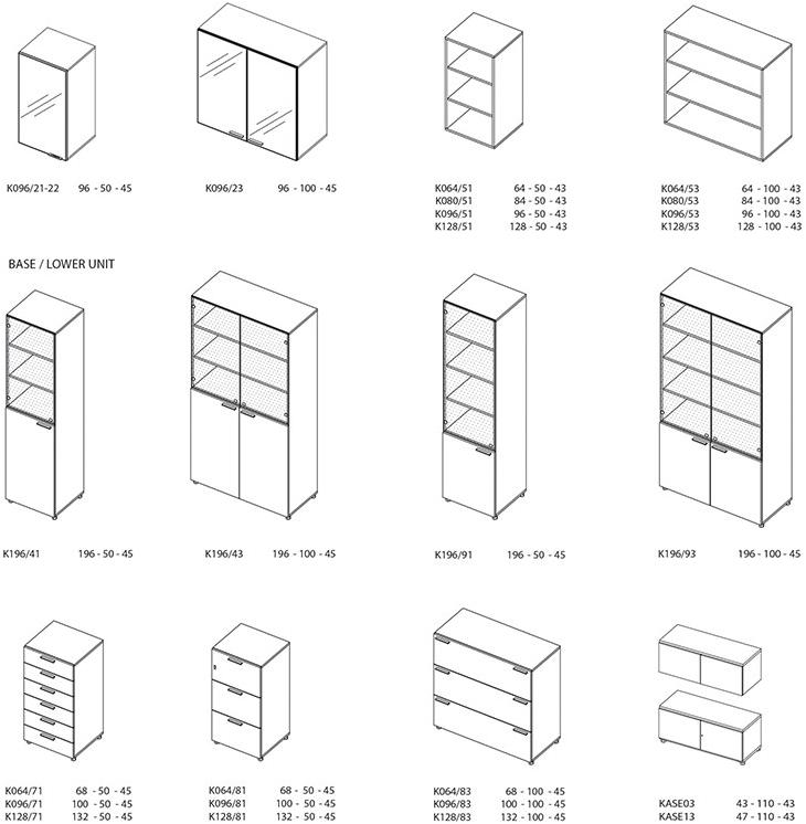 Ultom Низкая лакированная тумба для офиса с распашными дверцами Boxes sun-id-1412504 - Вид №2