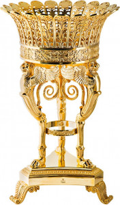 94217 Odiot Чаша для фруктов Odiot "Три льва" (бронза позолочен.) Серебро 925