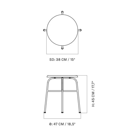Низкий стул с мягким сиденьем Audo Copenhagen Afteroom ARCH-00024537 - Вид №11