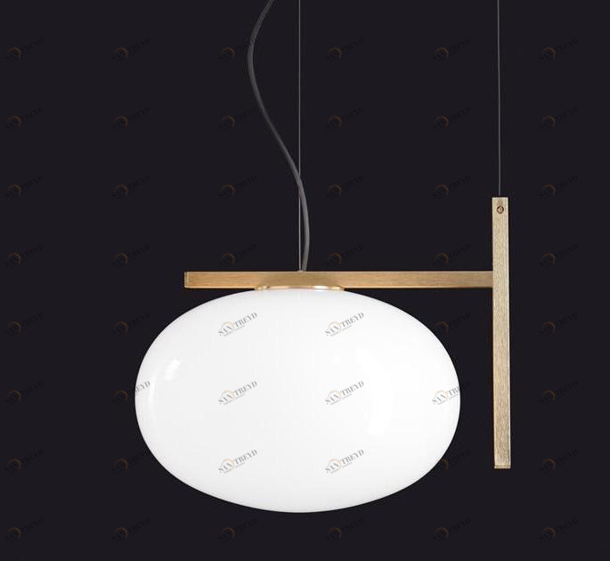 Oluce Подвесной светильник прямого света из опалового стекла Alba sun-id-1462869