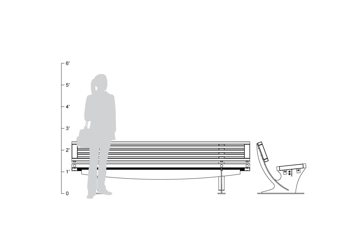 FSRT55 Скамья Pacifica  Forms-surfaces  - Вид №4