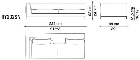B&B Italia Модульный угловой диван из ткани Ray sun-id-1435354 - Вид №10