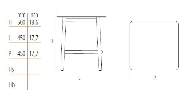 Квадратный деревянный и стеклянный журнальный столик Wiener GTV Design Single Curve ARCH-00008346 - Вид №4