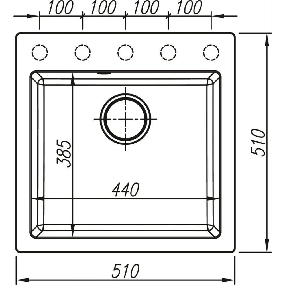 Кухонная мойка DELINIA Quartz 51×51 см с шумопоглощением 87795684 STLM-0075725 - Вид №7