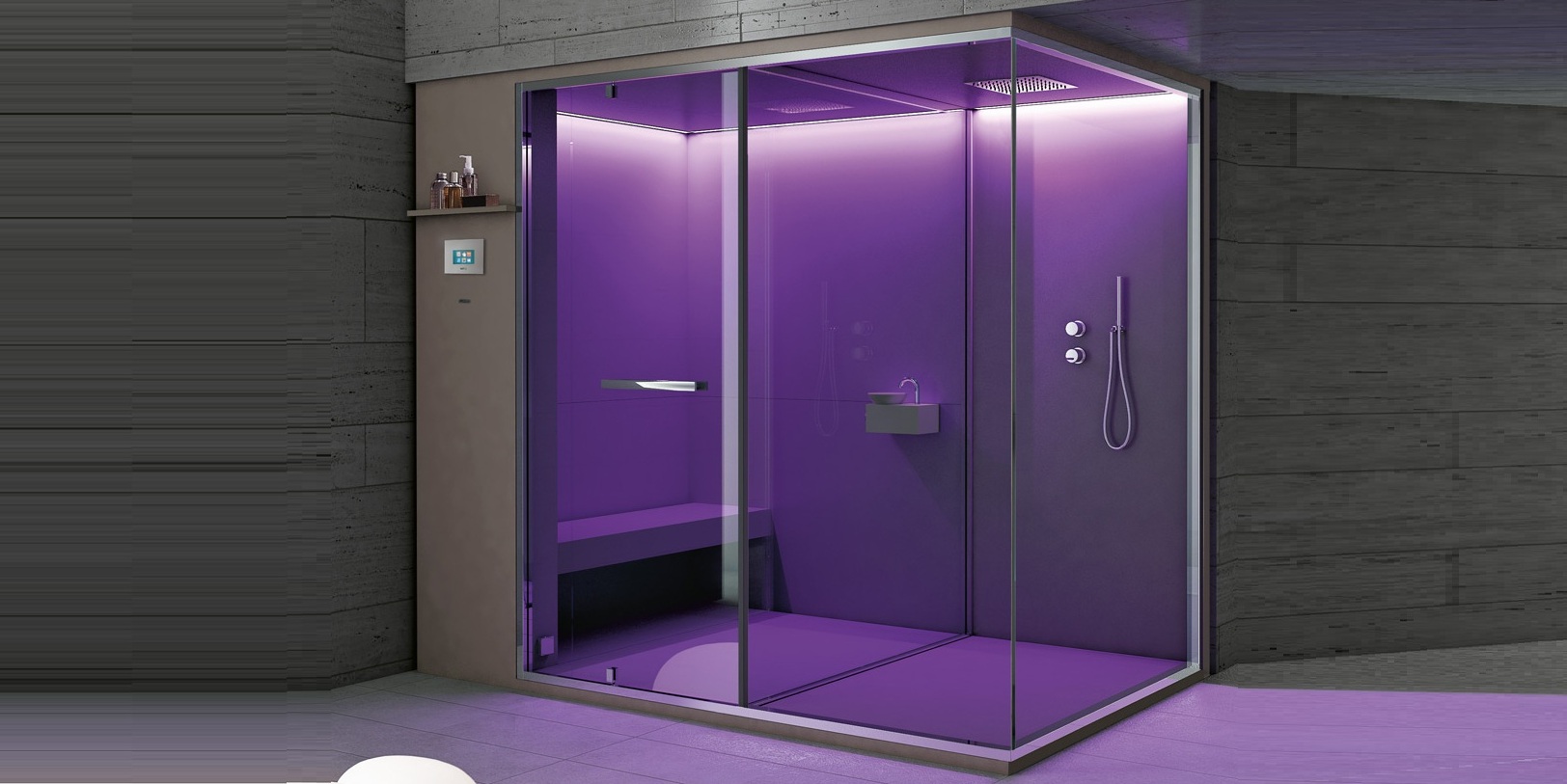 СПА: ХАМАМ С ДУШЕМ 242 УГЛОВАЯ ETHOS Gruppo Geromin SSAET8A6DH - Вид №1