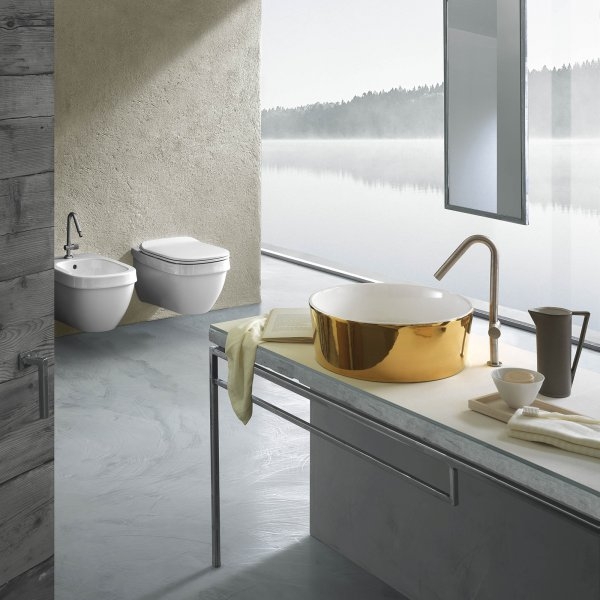 Y1ASB6 Happy Hour 07:00 умывальник желтое золото Hatria YXSKB6