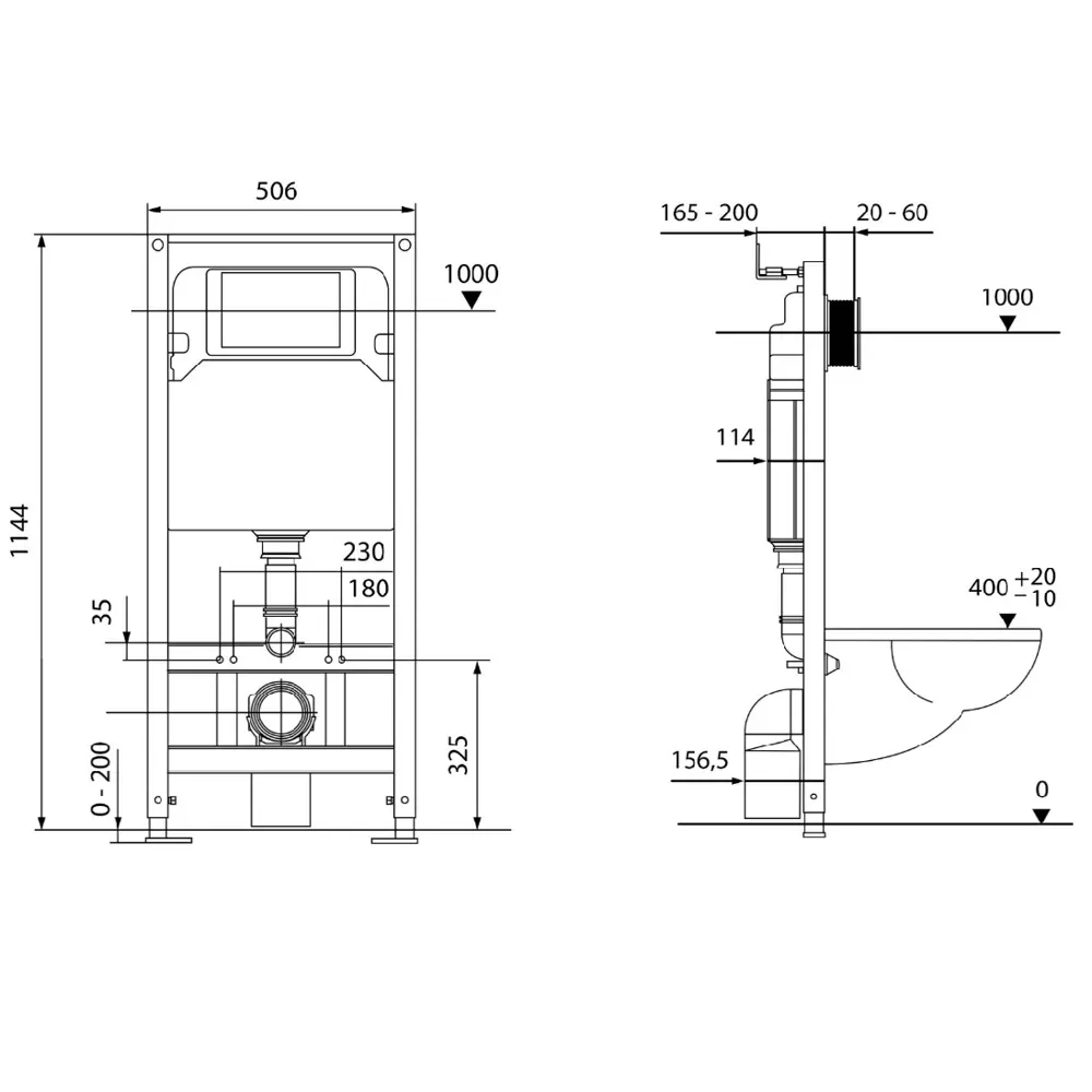 Комплект инсталляция с унитазом Tece Aqd Ovot S955203OV0110, с микролифтом, клавиша цвет белый 89389087 STLM-2181869 - Вид №6