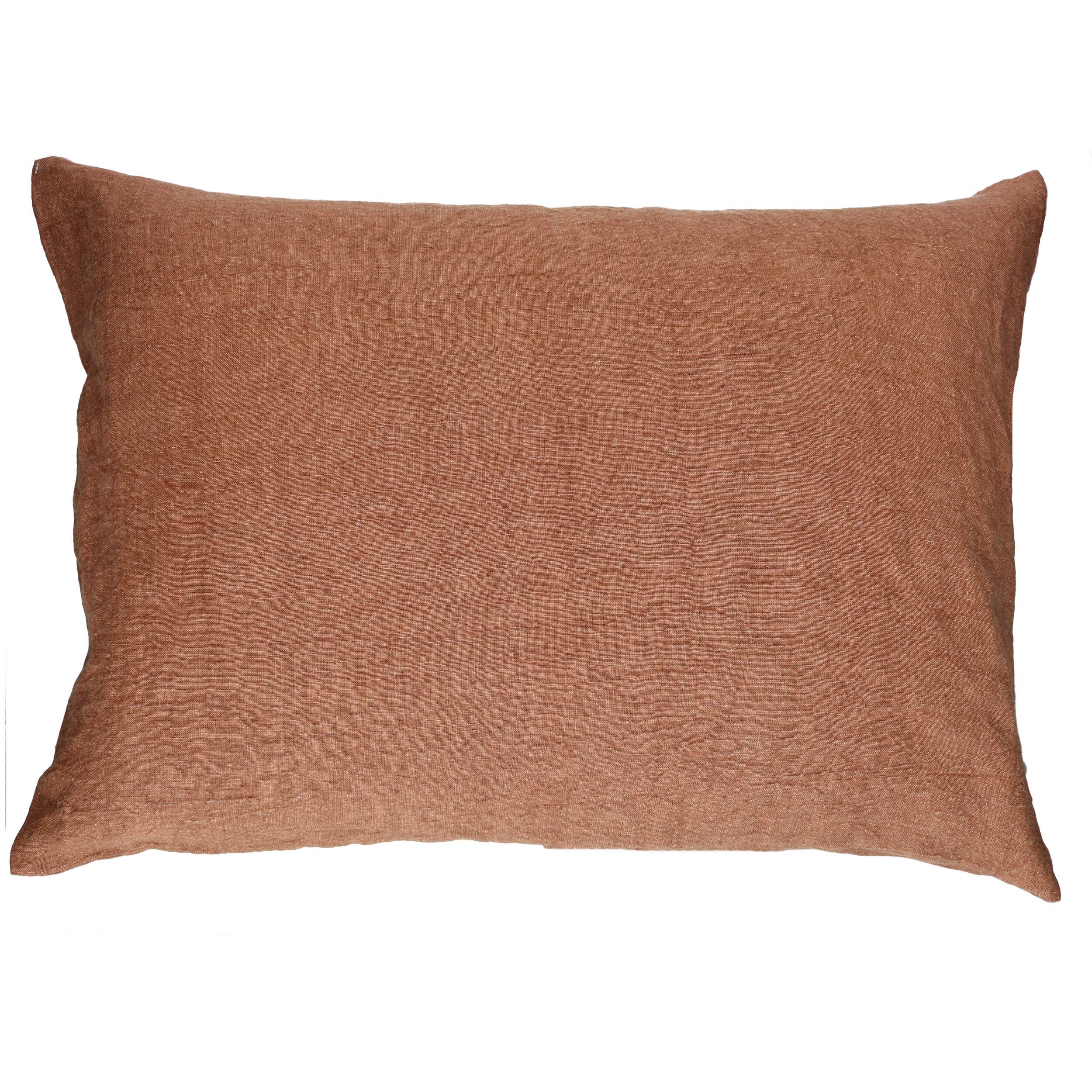 Прямоугольная однотонная льняная подушка POMAX BASICS ARCH-00153227 - Вид №45