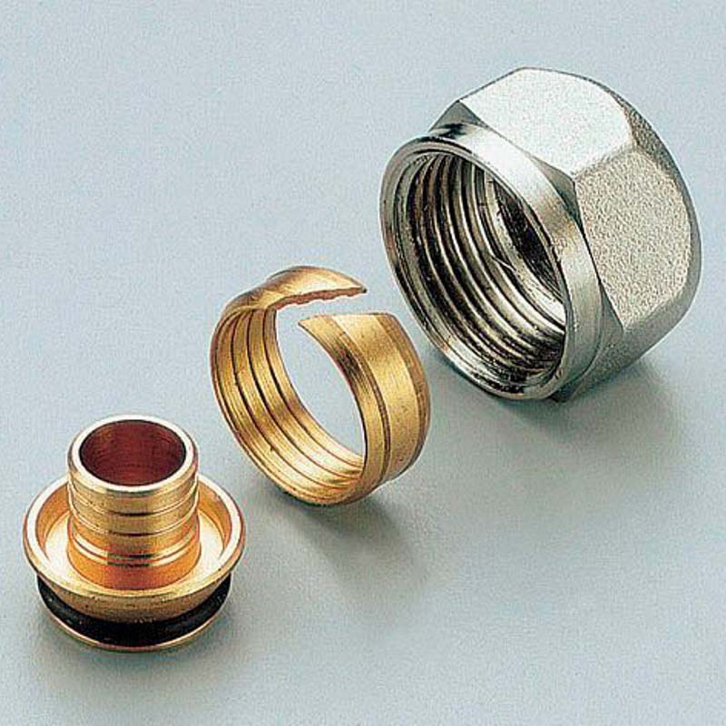 Соединитель для PEX трубы обжим евроконус TIEMME 17(2,0)х3/4"EK 1440012