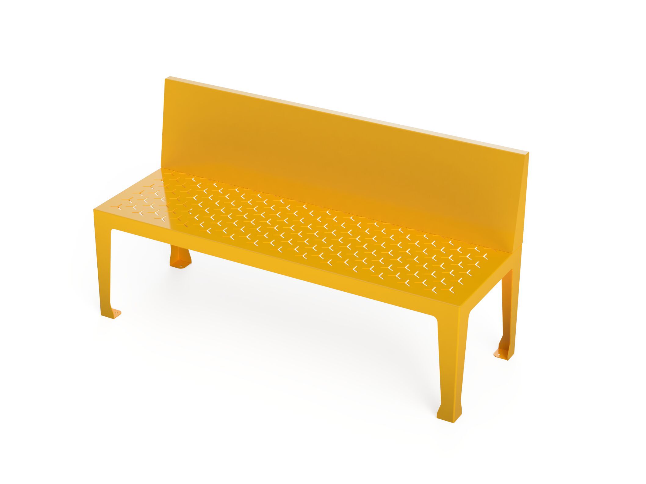 Стальная скамья со спинкой Studio Città Elvia ARCH-00006644 - Вид №1