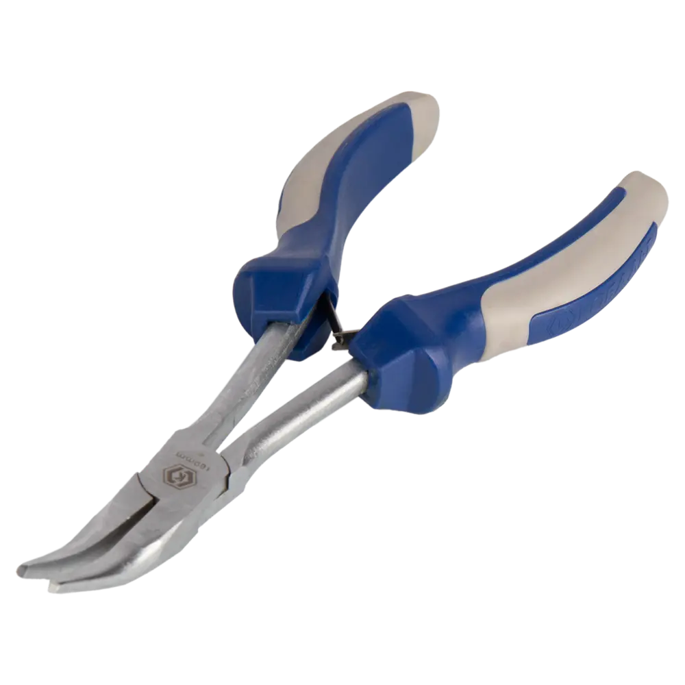 Длинногубцы изогнутые КОБАЛЬТ для точных работ в труднодоступных местах 89373958 STLM-1576000