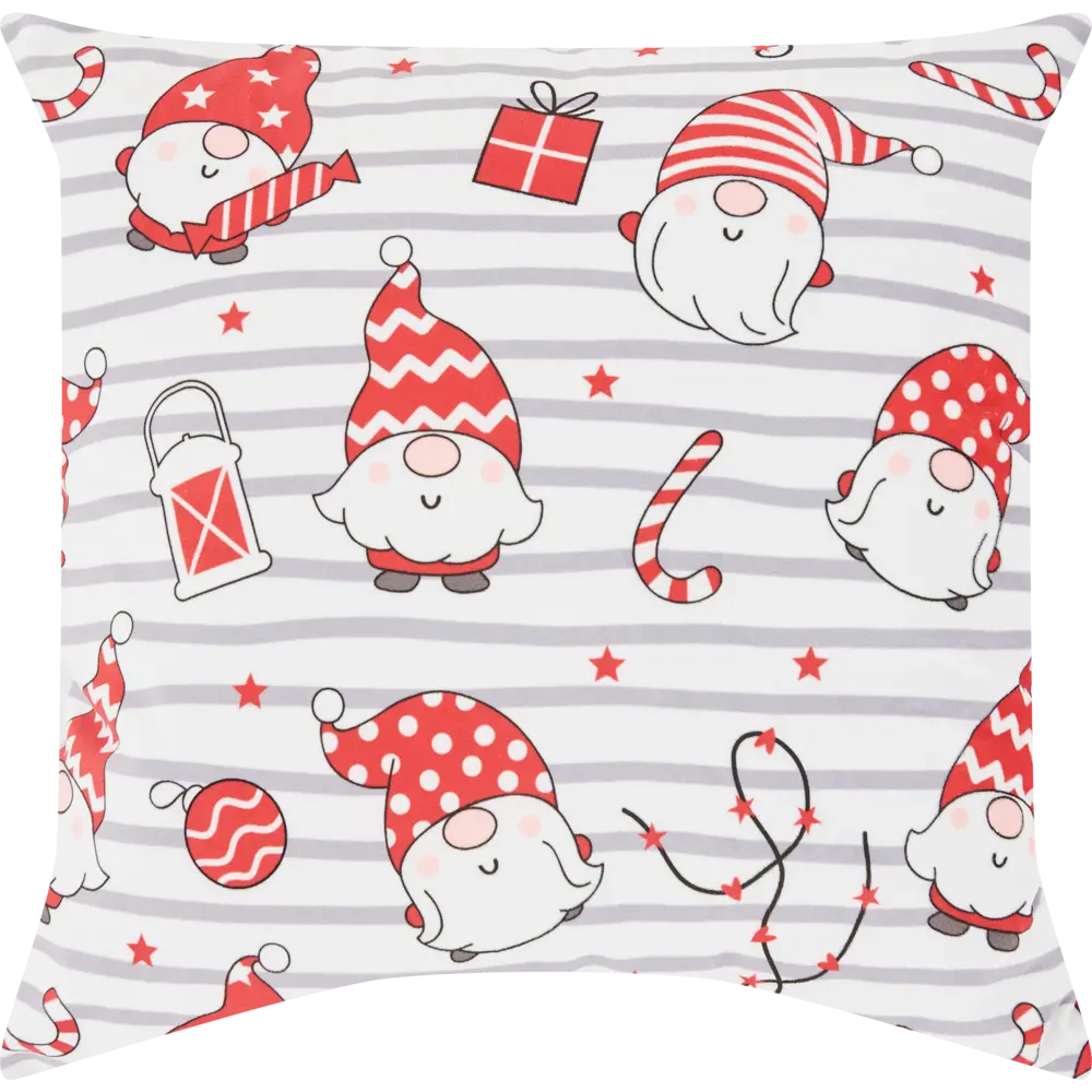 Подушка Seasons Candy Gnomes 40x40 см цвет белый STLM-2115873