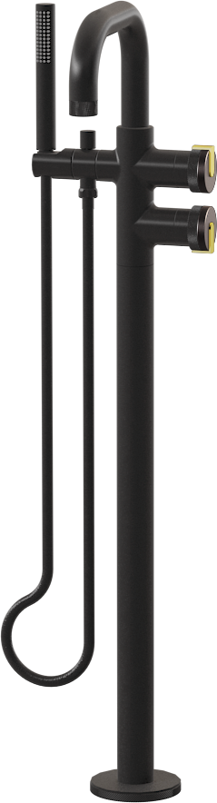 E-11557-R1GM-L1PB-BK Смеситель напольный отдельностоящий (внешняя часть) GRAFF MOD+