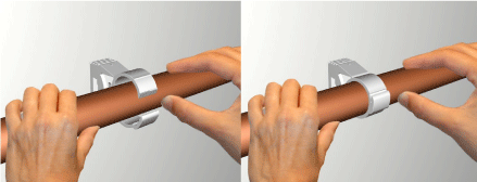 0854018 starQuick® Хомуты — серые для сантехнических труб и труб с электрокабелями для крепления стене, полу или потолку walraven  - Вид №2