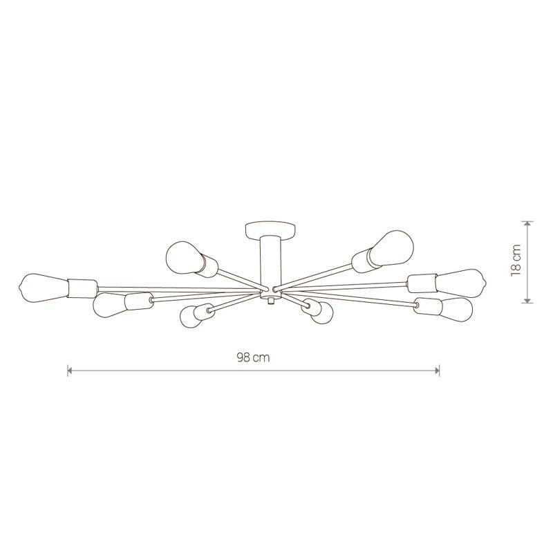 Потолочная люстра Nowodvorski Mill 9135 NOWODVORSKI ДИЗАЙНЕРСКИЕ, MILL 312596 Черный  - Вид №1