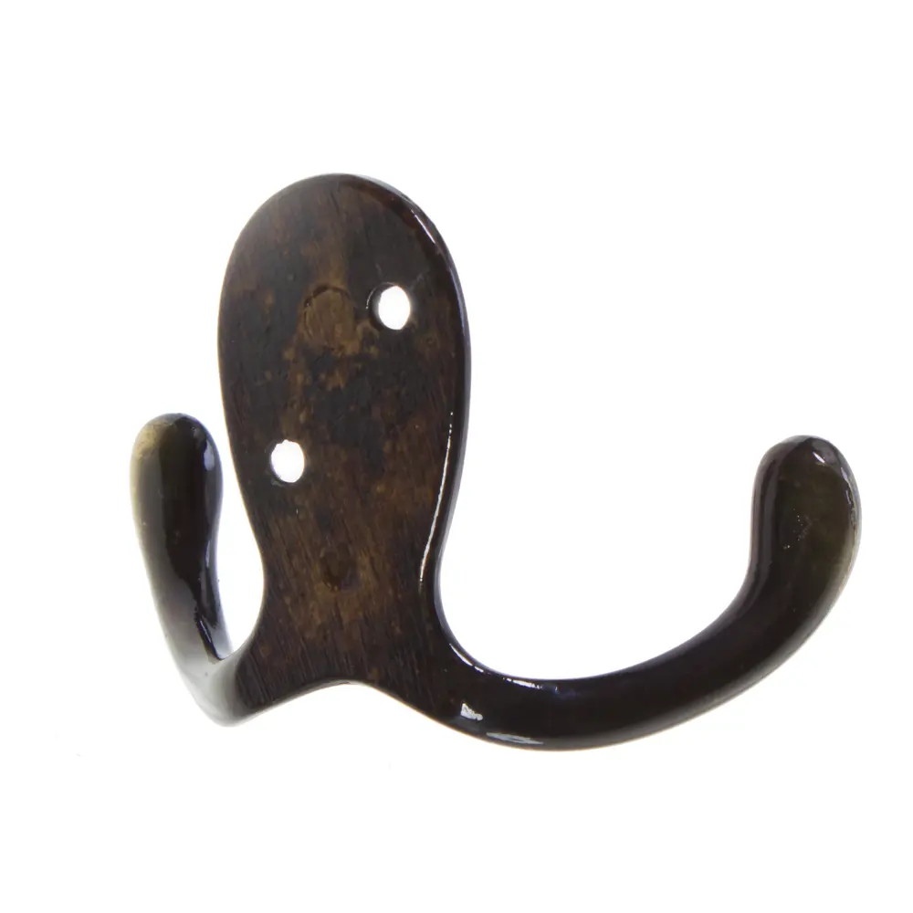 Крючок двойной Модерн LK0202AB, металл, цвет античная латунь LAMPLANDIA STLM-2073012 - Вид №1