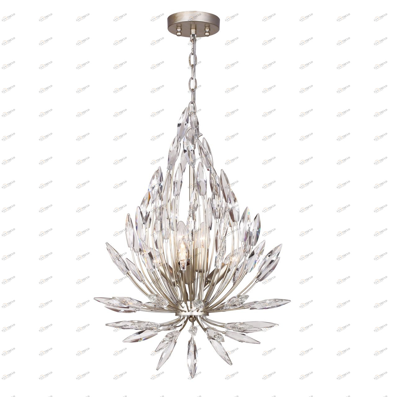 Подвесная люстра Favourite Feerie 1932-5P FAVOURITE ДИЗАЙНЕРСКИЕ, FEERIE SILVER 059125 Серебро 
