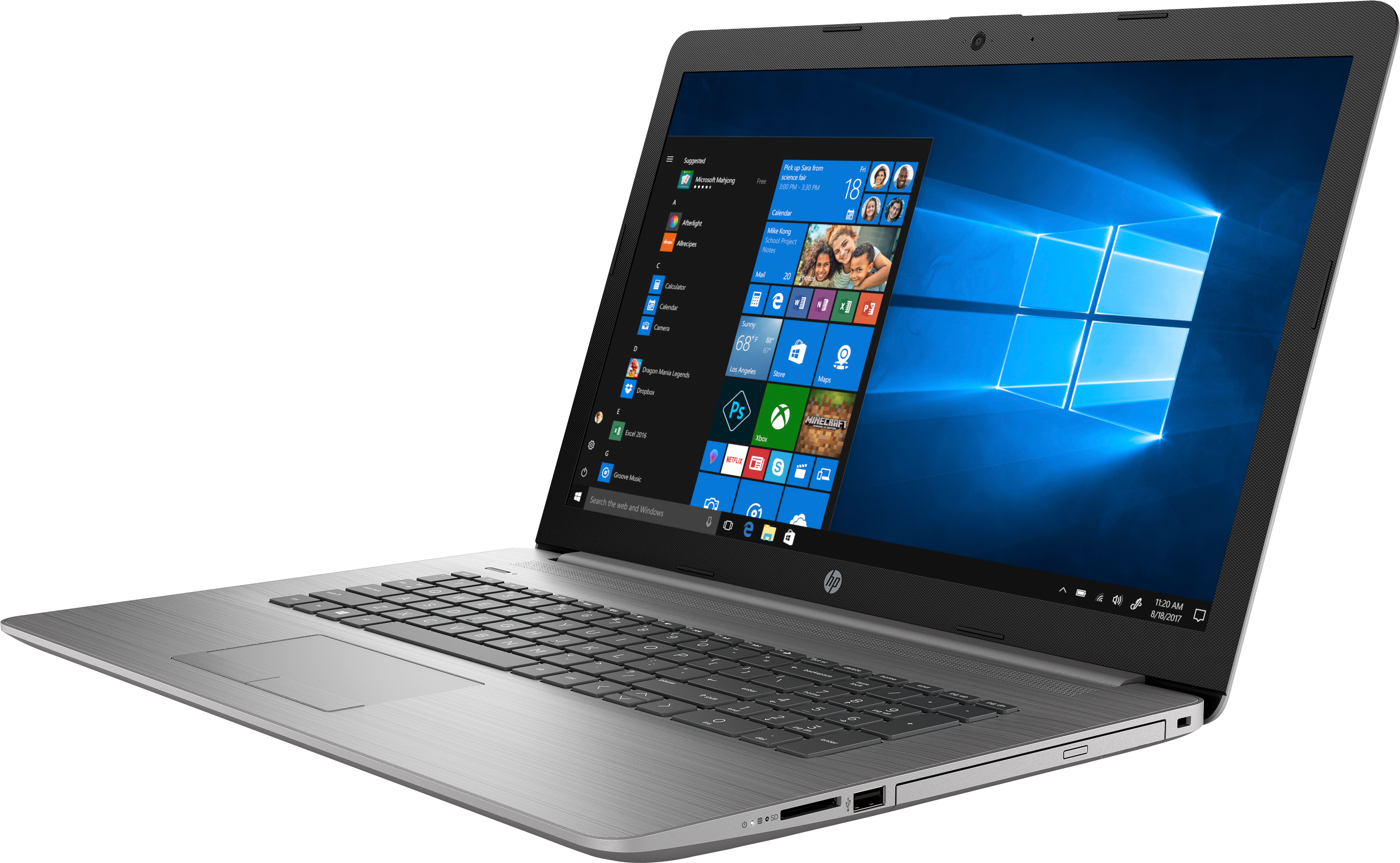 9HP75EA#ACB 470 g7 17.3"(1920x1080)/intel core i5 10210u(1.6ghz)/8192mb/256ssdgb/nodvd/ext:amd radeon 530(2048mb)/41whr/war 1y/2.36kg/asteroid silver/dos HP Santreyd  - Вид №1