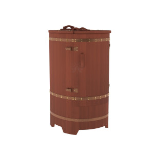 886 Фитобочка прямая "Премиум" цвет спелая вишня, покрытие тиковым маслом, фурнитура 051 Alyarus