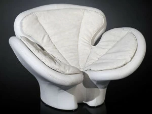 VGnewtrend Мягкое кожаное кресло с подлокотниками Pansè