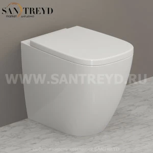 GN001BI Приставной унитаз напольный Белый Ceramica Globo GENESIS Италия