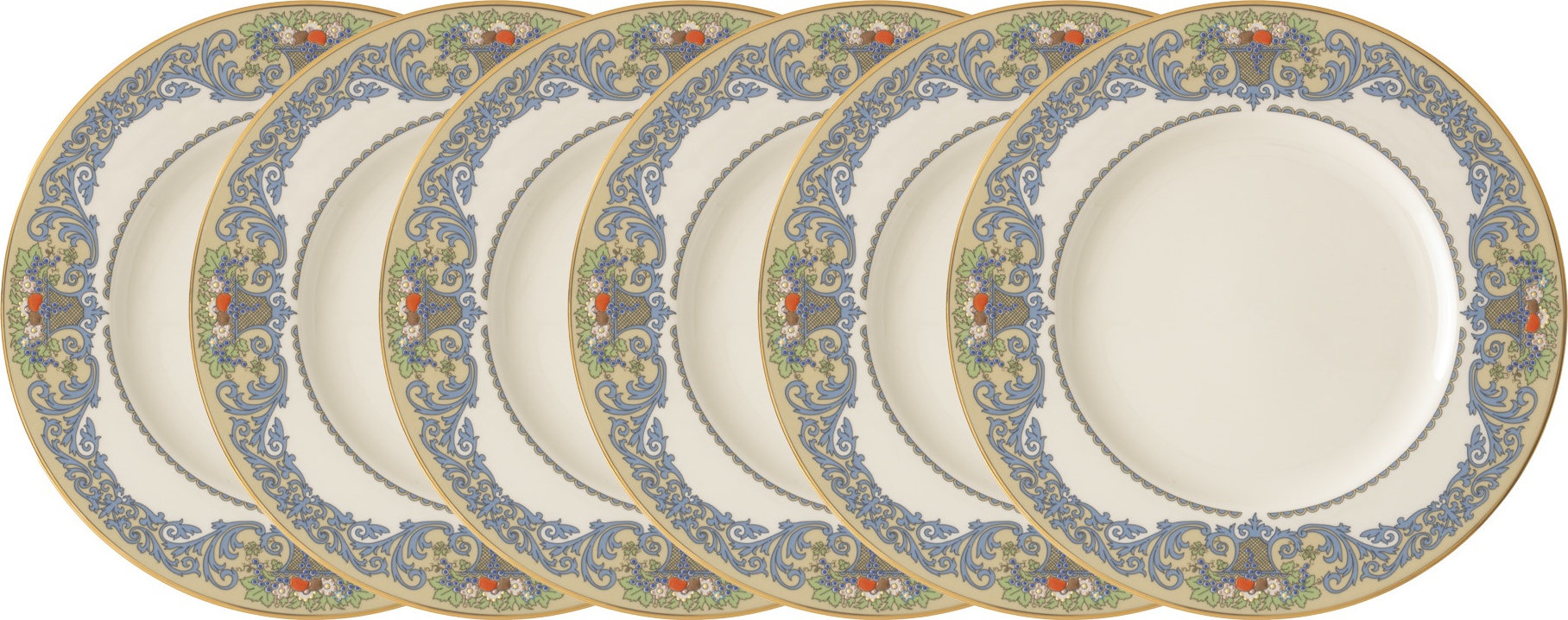 10668112 Lenox Набор из 6 тарелок акцентных Lenox "Осень" 23см Фарфор костяной 