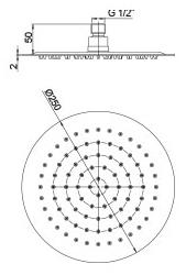 Paini - 50CR759UP25E рассеиватель для верхнего душа  - Вид №1